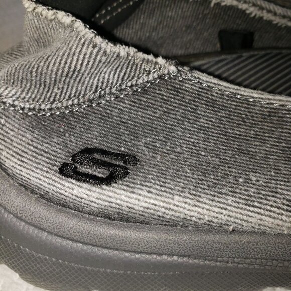 Skechers Relaxed Fit Memory Foam Slip-On‎ Mens Shoes Size 11 Gray Pre-Owned - Picture 10 of 11